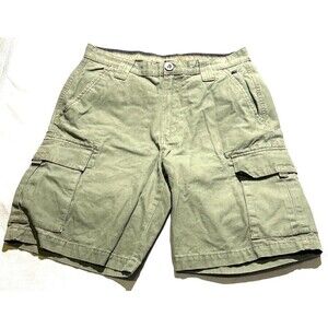 Boy Scouts Of America Mens Uniform Canvas Cargo Shorts Size 32 Green 100% Cotton